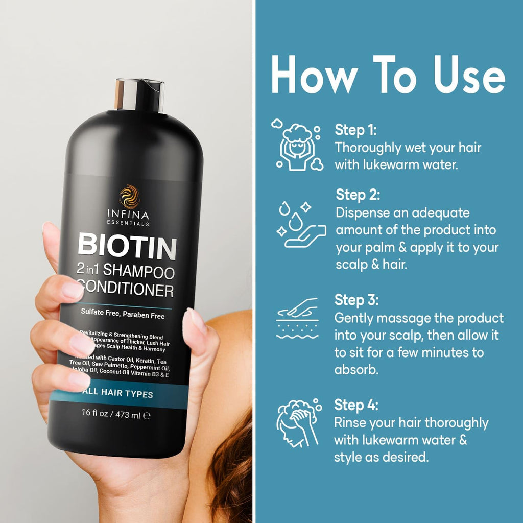 2 in 1 Shampoo and Conditioner 16 fl oz N5917