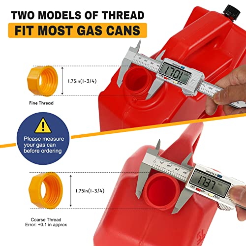 33 Pcs Gas Can Spout Replacement Kit with Flexible Nozzles and Screw Collar Caps O9854