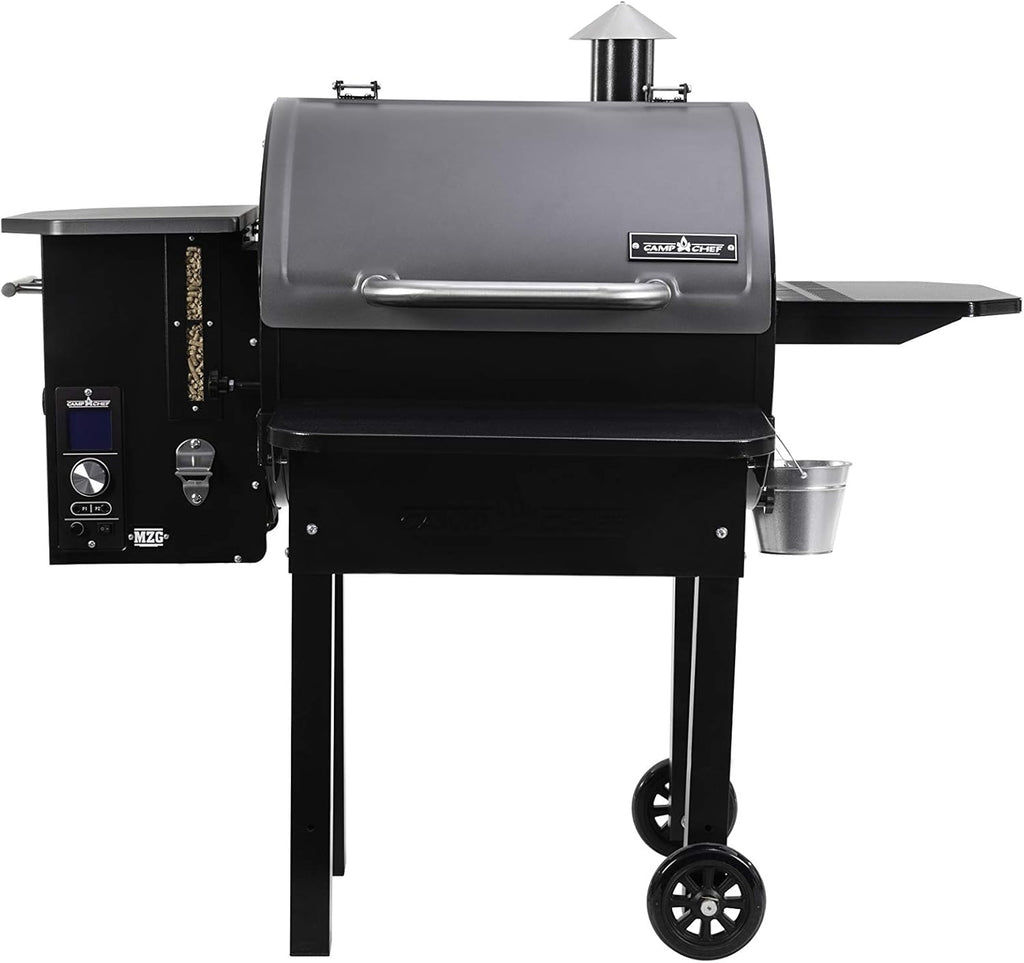 Black Wood Pellet Grill with Fold Down Front Shelf S825773