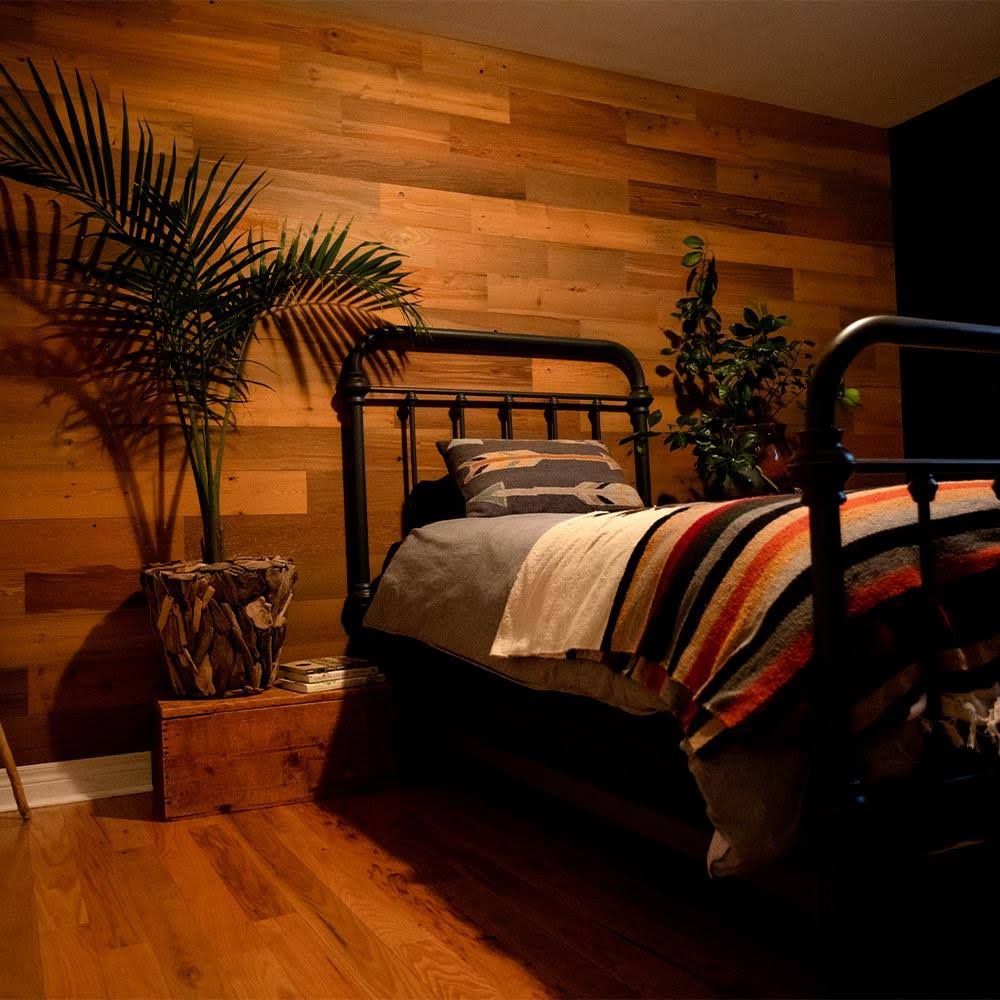 Reclaimed Wooden Wall Planks - Peel and Stick - 40 Sq. ft. - 5x22 Width C945