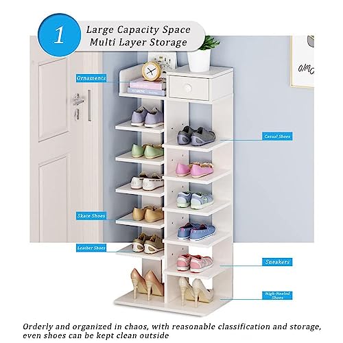 8 Tiers Vertical Narrow Shoe Rack P36131