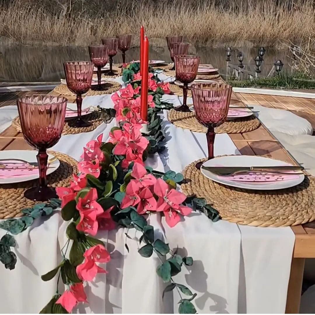 Natural Wood Low Foldable Picnic Table O705725