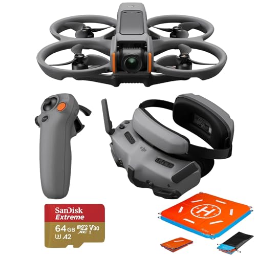 FPV Drone with Camera 4K, Built-in Propeller Guard, Goggles 3 and RC Motion 3 Included, Black W1475