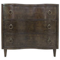 Olive Ash Burl 3 Curved Drawer Chest K374607