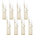 Matte Black 5 Arm Candelabra with Acrylic Shades A46590