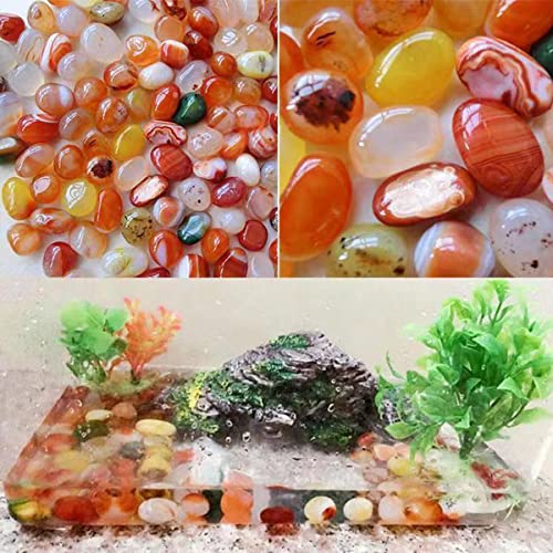 100 Pcs Mixed Agate Stone Tumbled Stones Natural Polished Stones Q6452