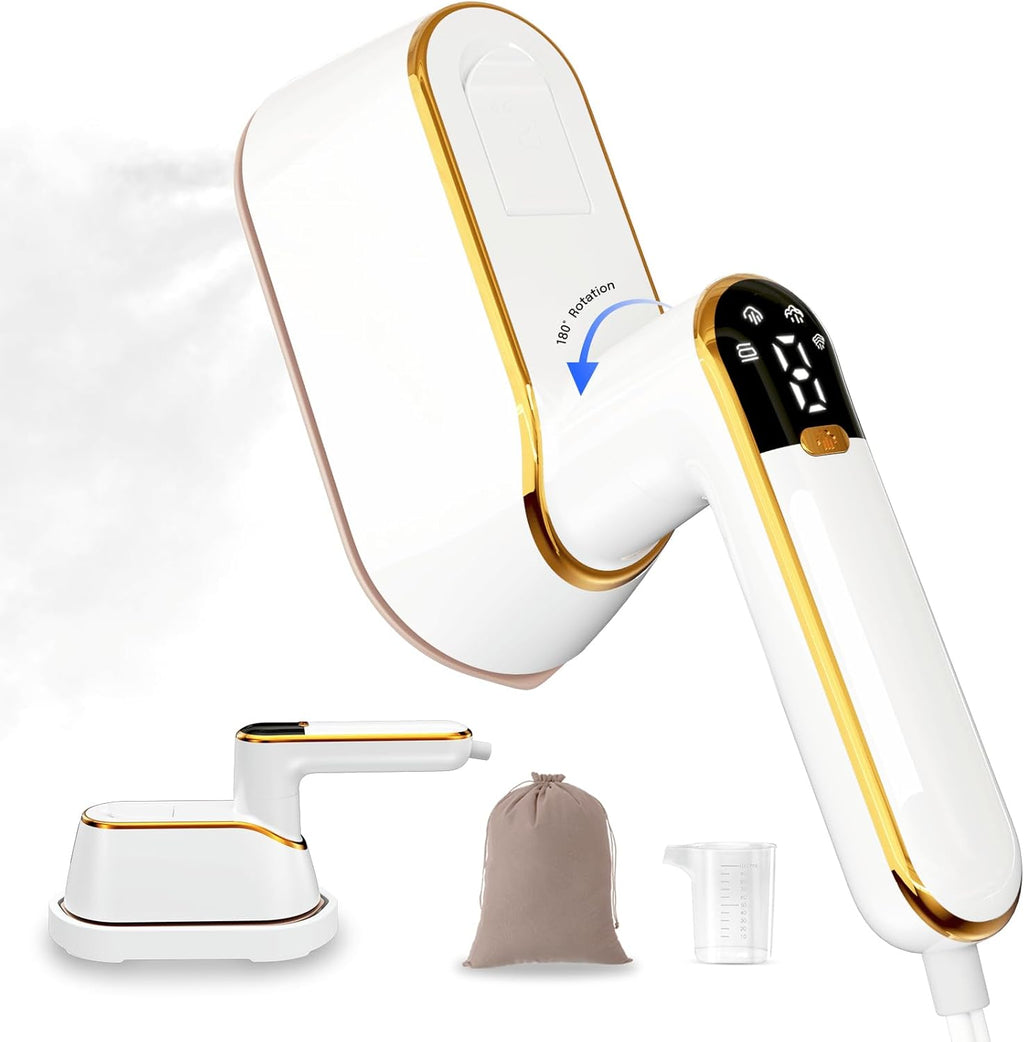 1300W Portable Handheld Clothes Steamer with LCD Screen D505