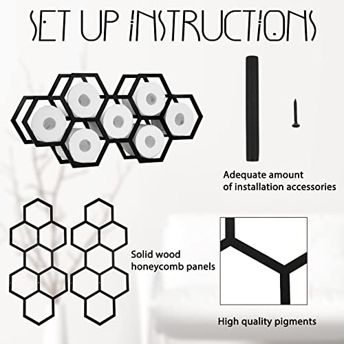 Black Wooden Toilet Paper Holder W796540
