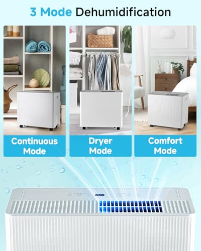 52 Pints Energy Star Dehumidifier with Drain Hose, 0.85 Gal Water Tank F34435