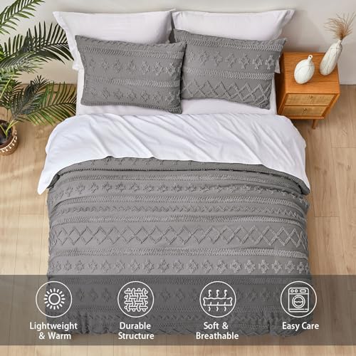 King Size White 3 Pcs Comforter Set X621643