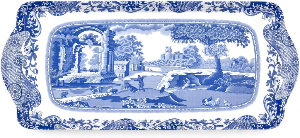 Blue Italian Sandwich Tray Melamine Serving Platter J6016