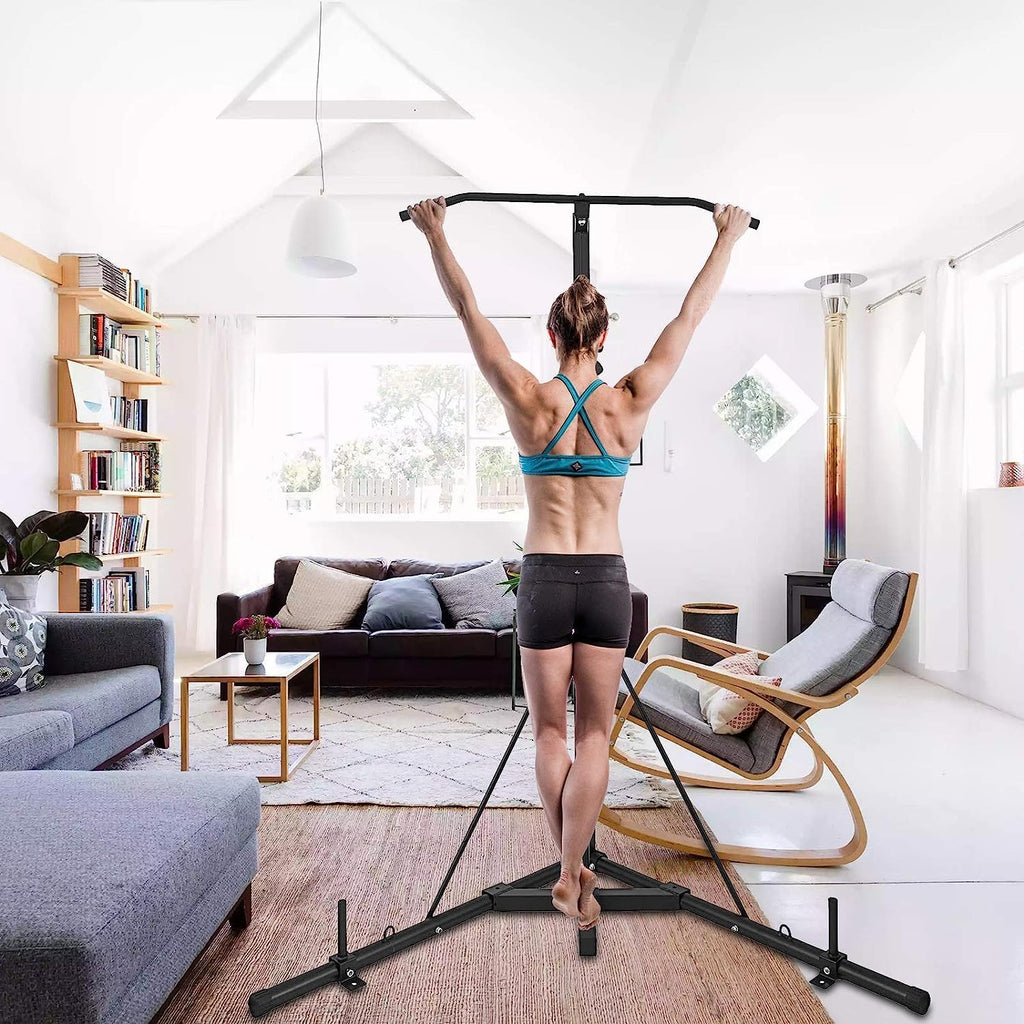 Heavy Bag Stand Folding Boxing Stand with Pull Up Bar Portable Sandbag Rack Free Standing Punching Bag Stand L315172