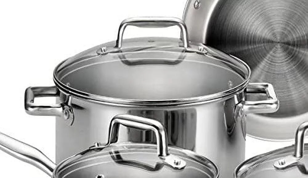 12-Piece Tri-Ply Stainless Steel Cookware Set I433624
