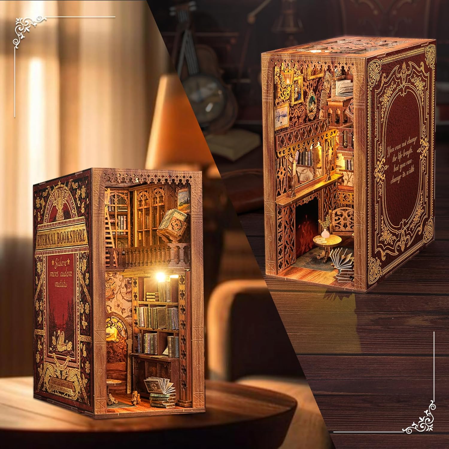 3D Wooden Puzzle Book Nook Kit L1471