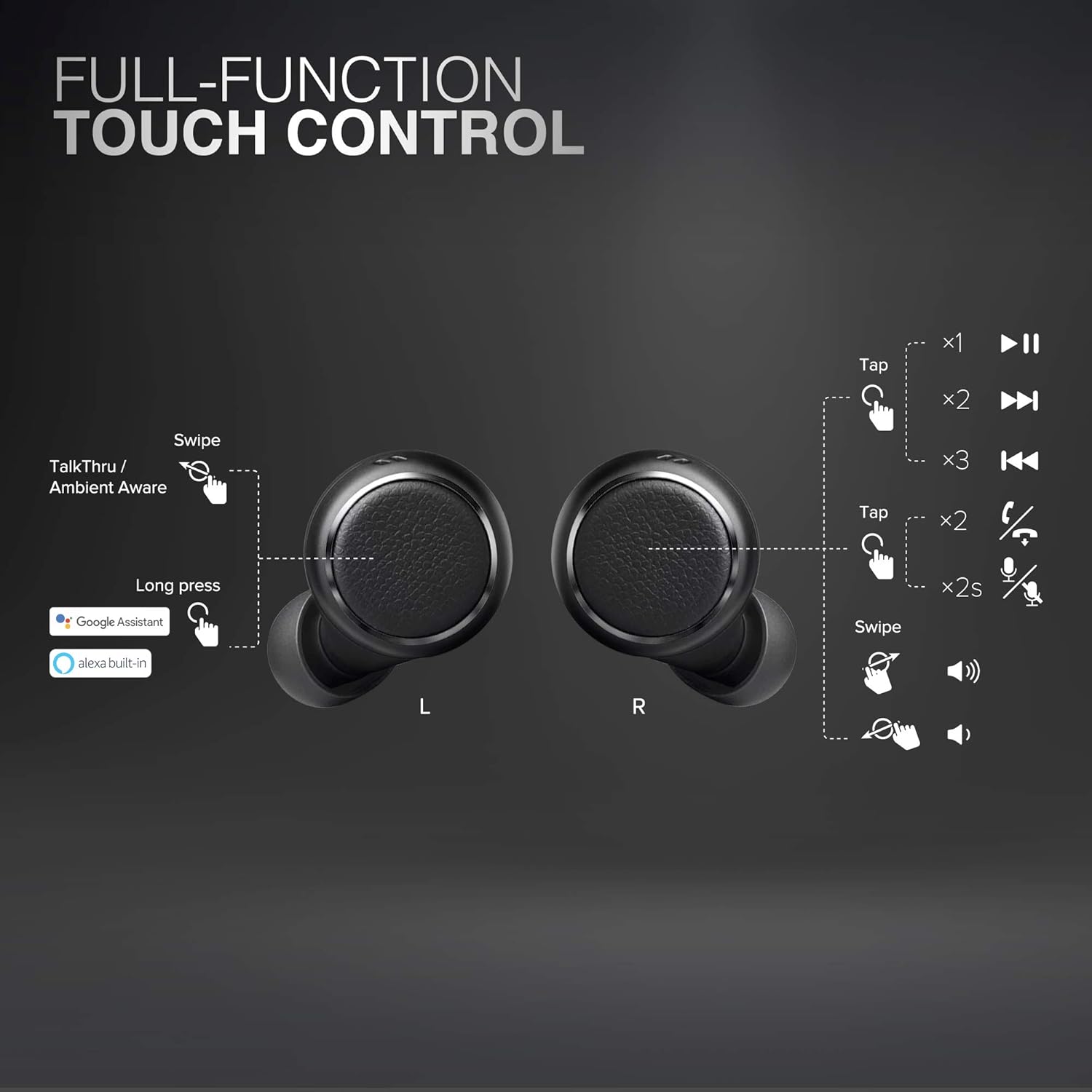 Fly True Wireless IE Headphones Black A377