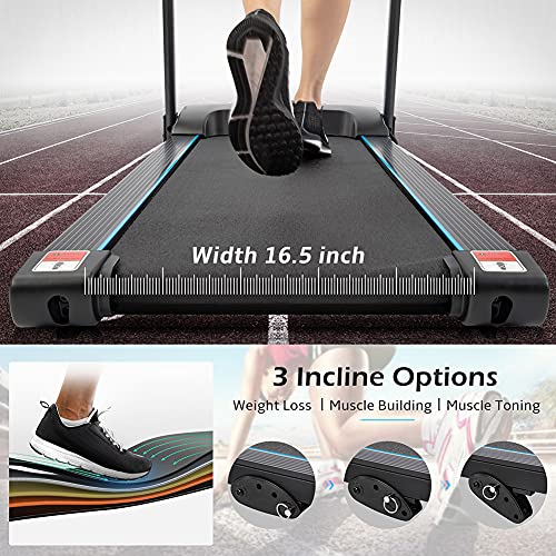 Silver Foldable Electric Treadmill with Bluetooth K7989