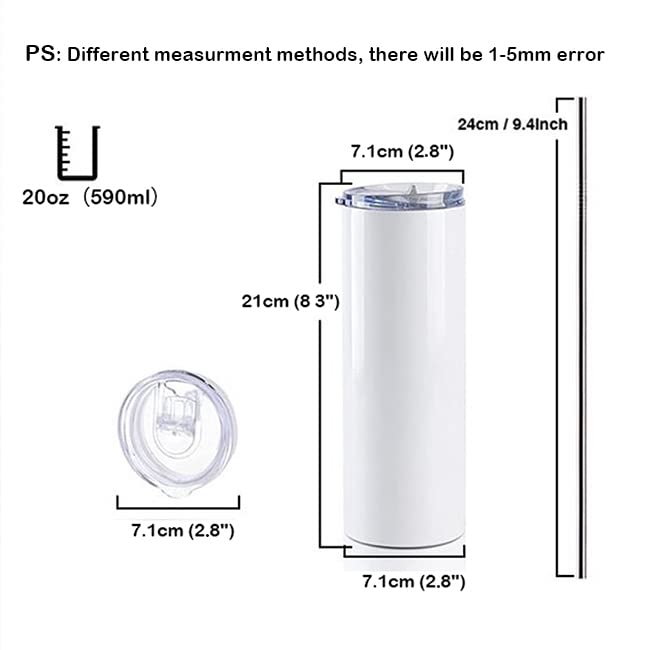 20 oz Stainless Steel Insulated Tumbler White (25PCS) K573741