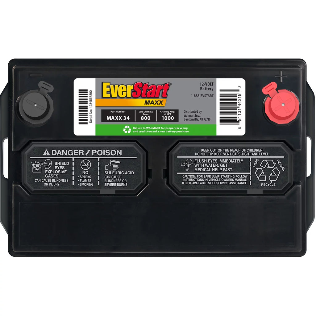 Group Size 34 12 Volt 800 CCA Lead Acid Automotive Battery U436