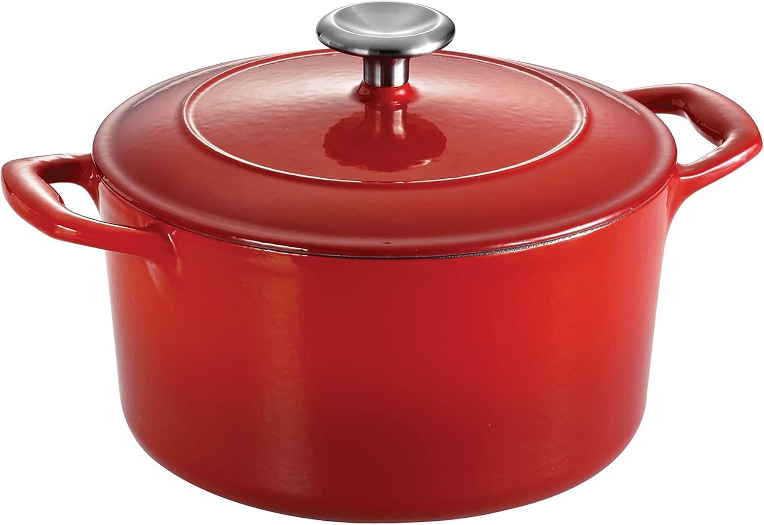 Gradated Red Enameled Cast Iron 3.5-Quart Dutch Oven H337622