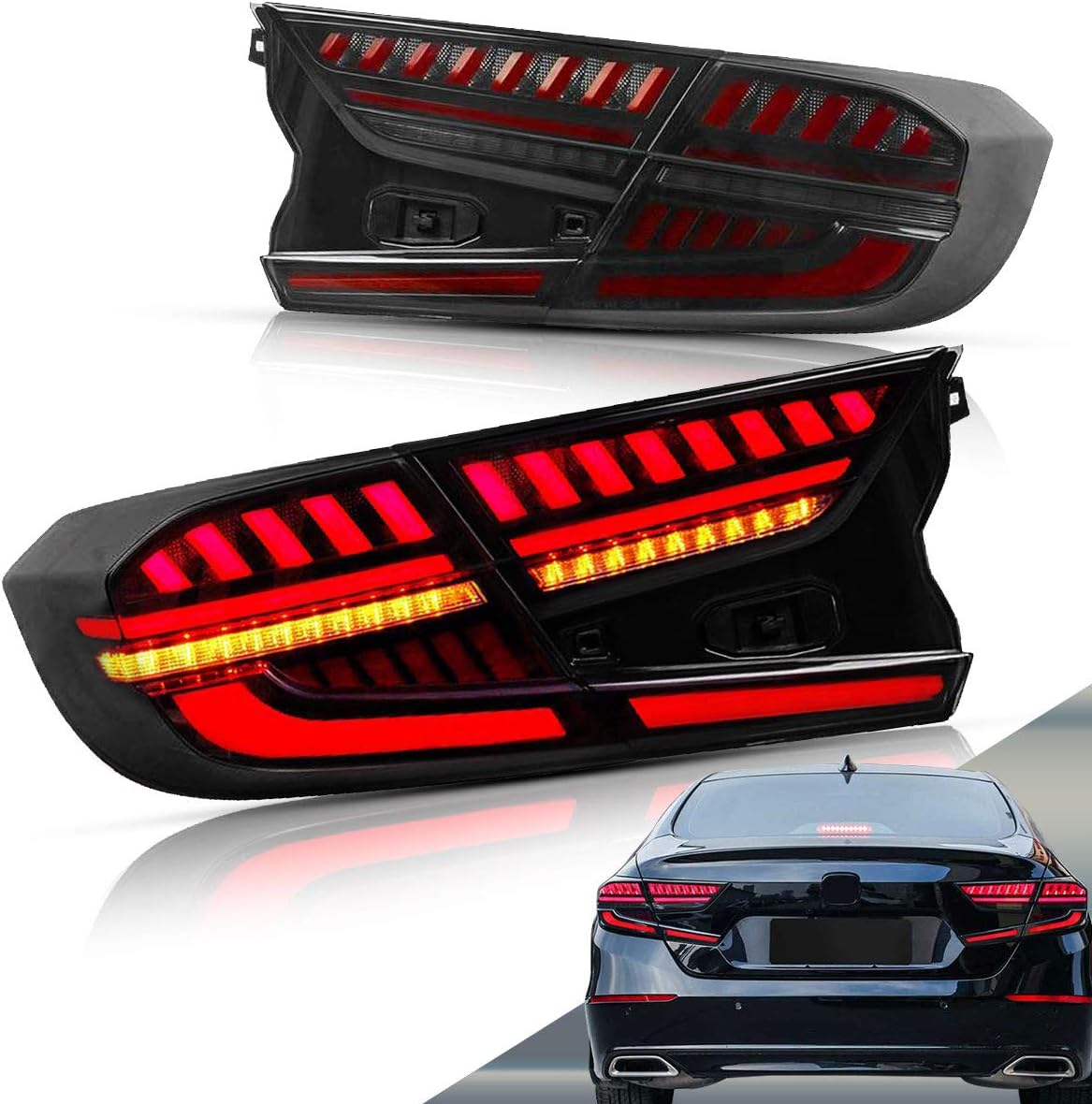 Smoked LED Tail Lights Pair 4Pcs L948