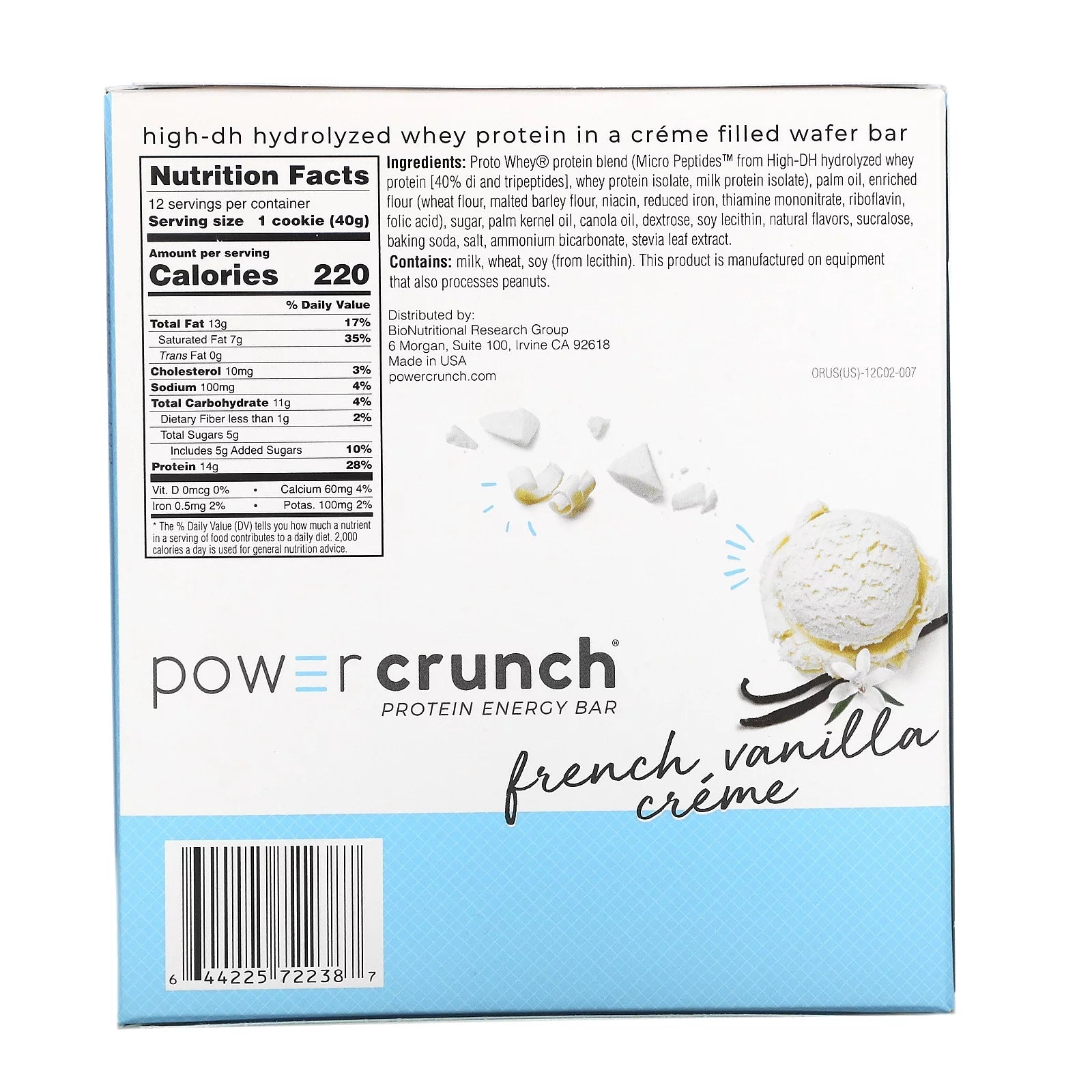 French Vanilla Creme 1.4-Ounce Protein Energy Bar (Pack of 12) W497