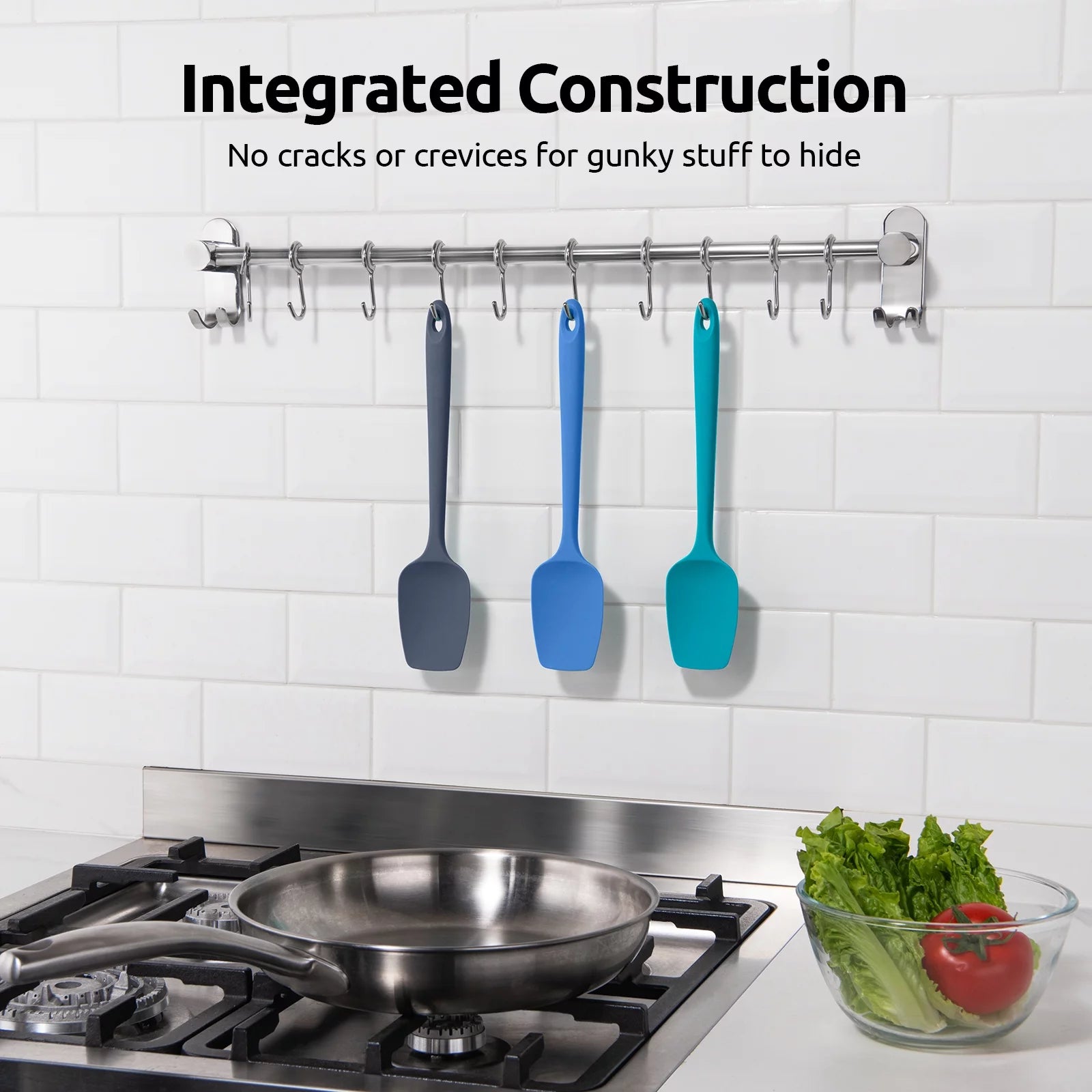 600°F High Heat Resistant Silicone Spoon Spatula Set of 3 N70408