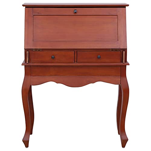 Brown Solid Wood Secretary Desk N729915
