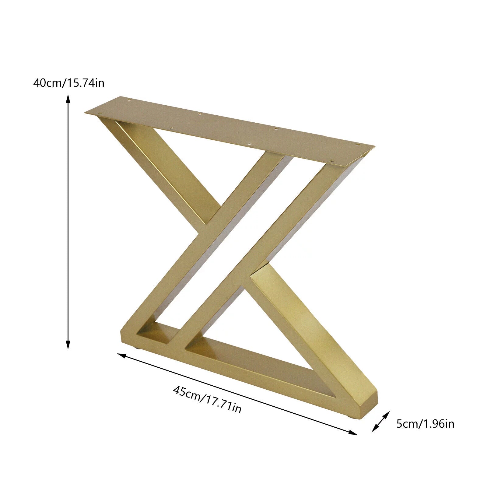 16" Metal Table Legs Gold Steel J456392