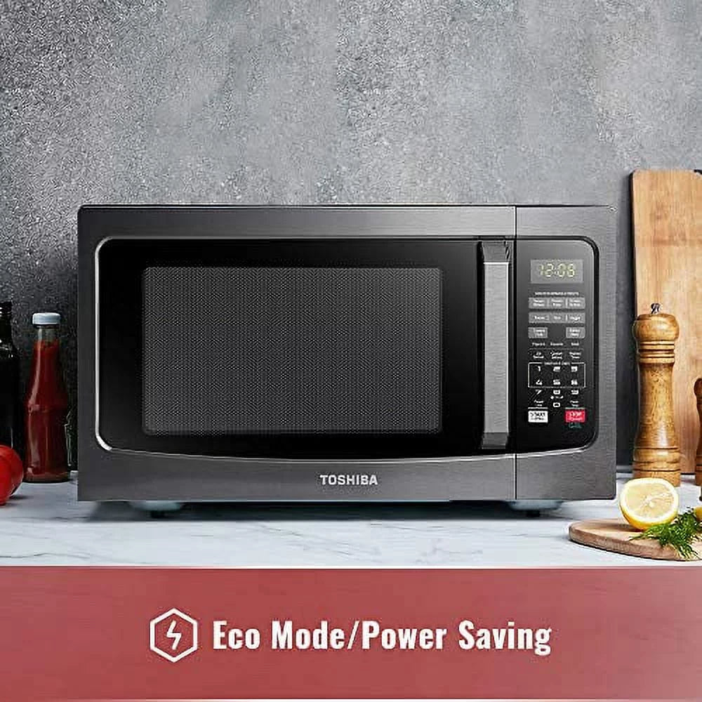 1.2 Cu.ft 1100W Black Stainless Steel Microwave Oven S813