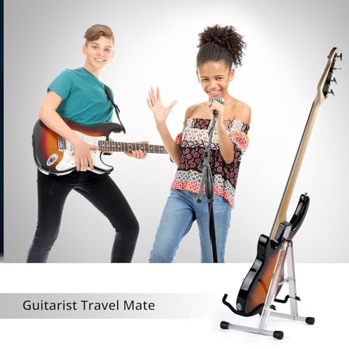 Hardwood Black Foldable Guitar Stand A719899
