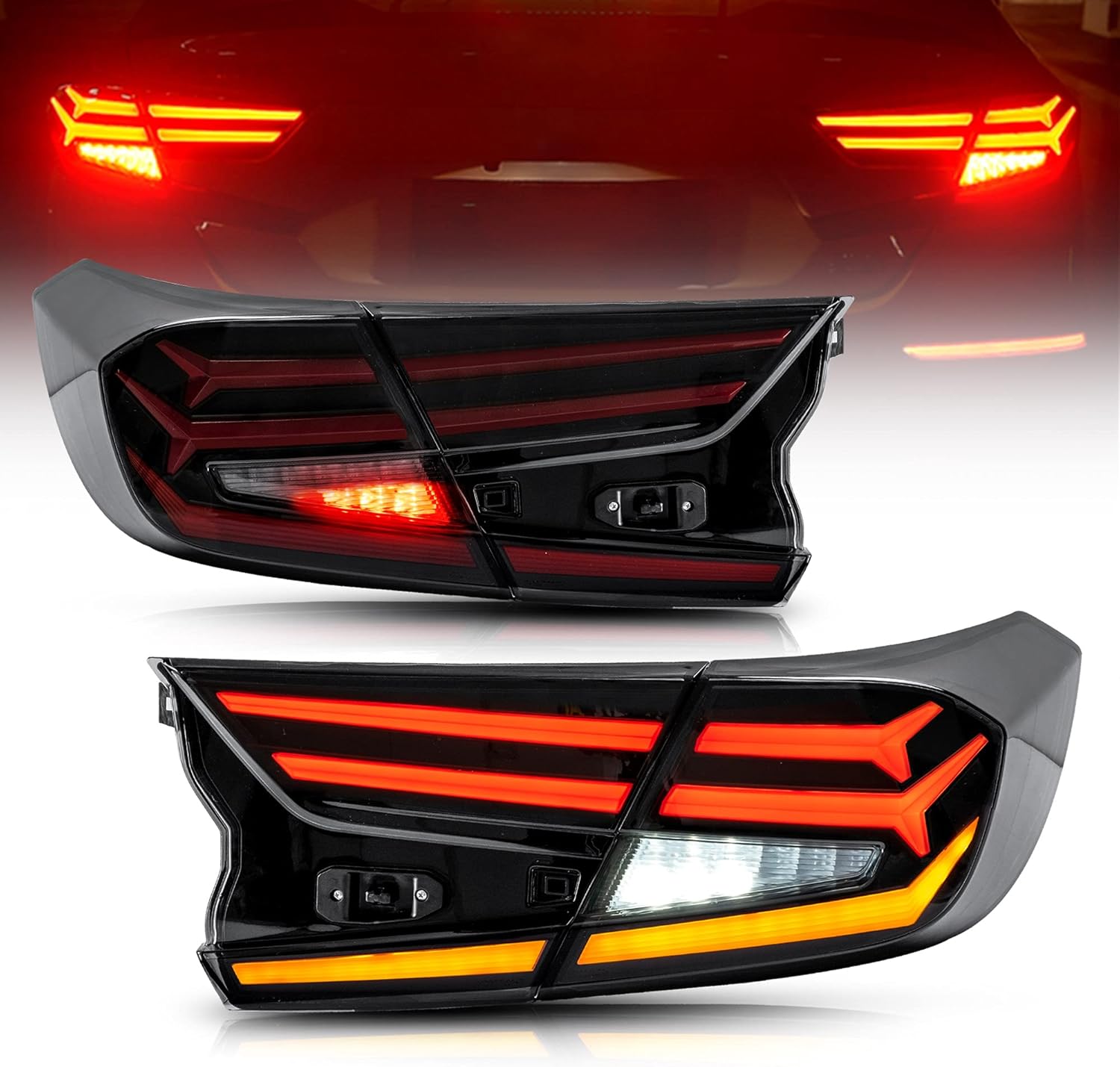 Smoked LED Tail Lights Pair 4Pcs L948