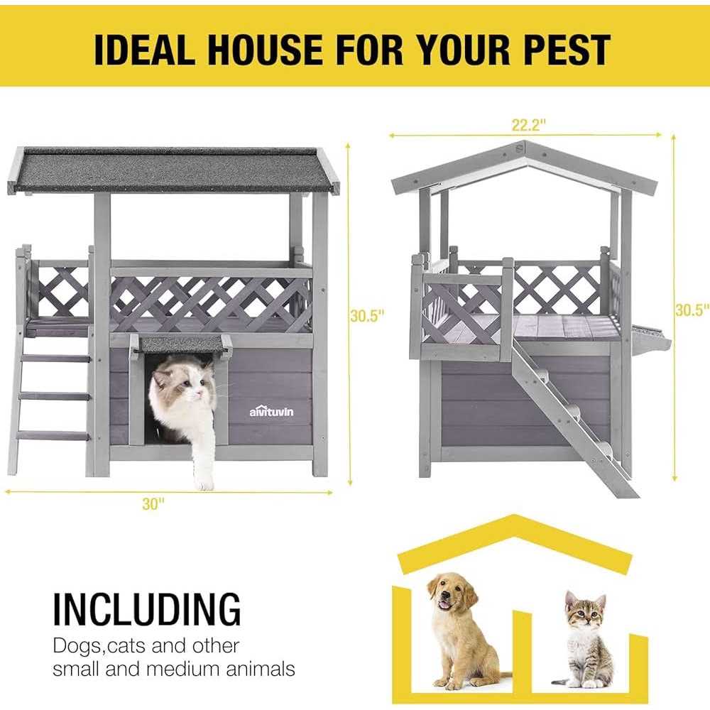 Feral Cat House with Escape Door M1435
