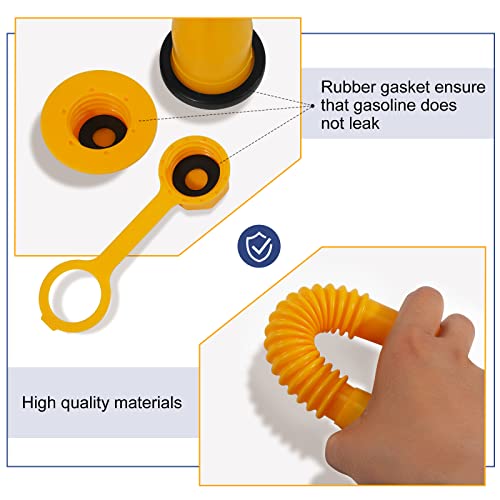 33 Pcs Gas Can Spout Replacement Kit with Flexible Nozzles and Screw Collar Caps O9854