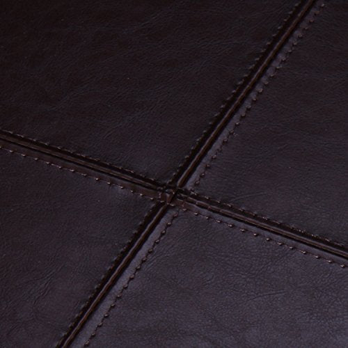 Reddish Brown Faux Leather Storage Ottoman Cube Bench U555