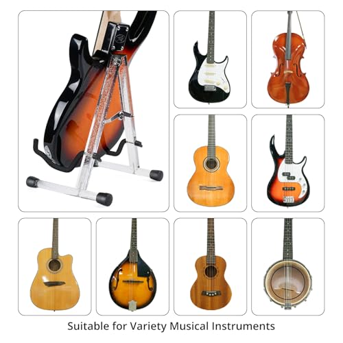 Hardwood Black Foldable Guitar Stand A719899