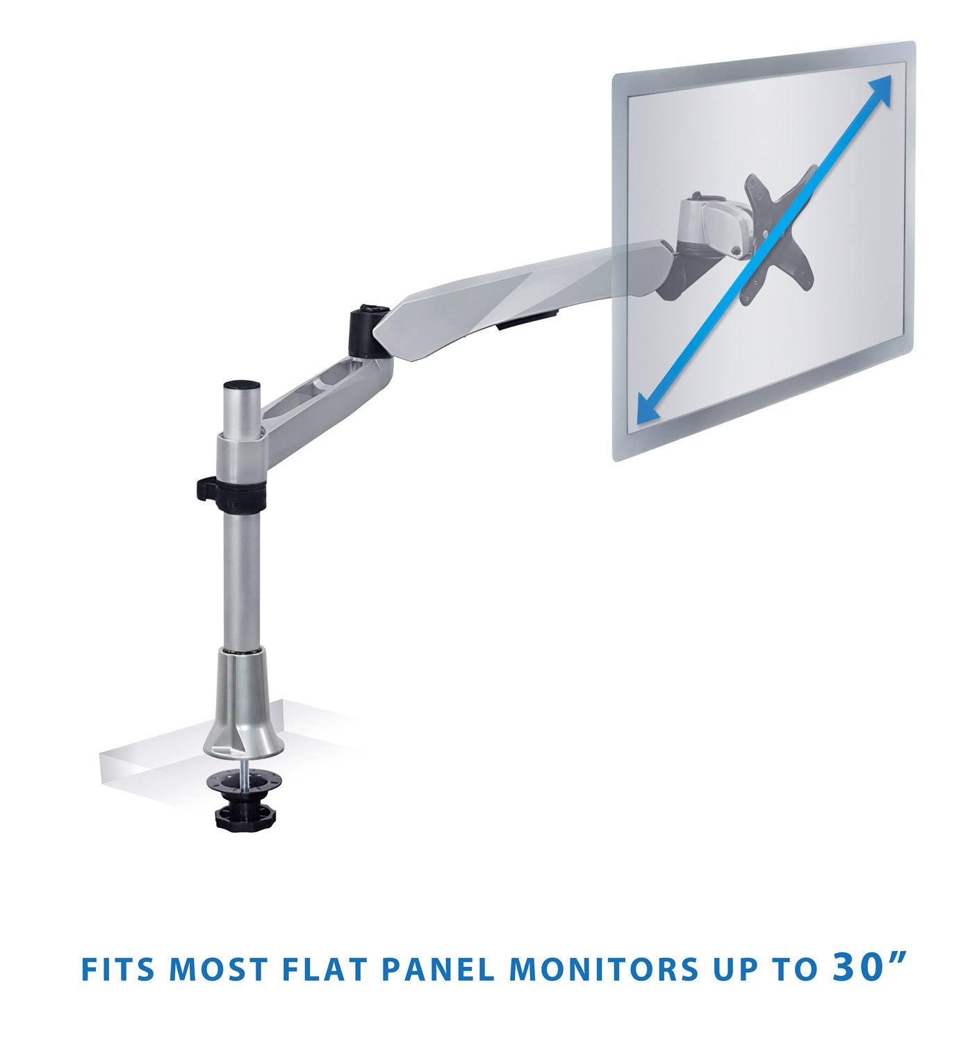 Silver Single LCD Monitor Desk Mount C2218