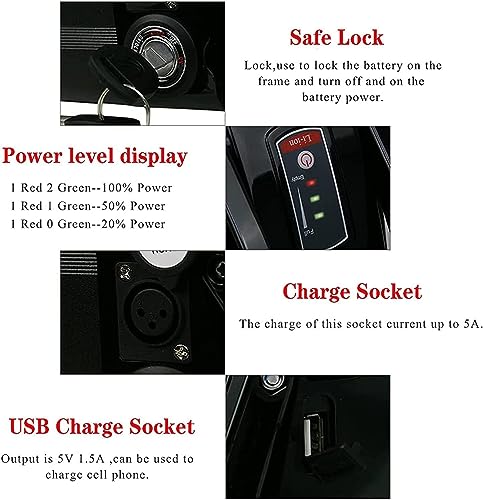 36V 48V 10Ah 12.5Ah 15Ah 18Ah 20Ah Rechargeable Lithium Battery Pack S12024