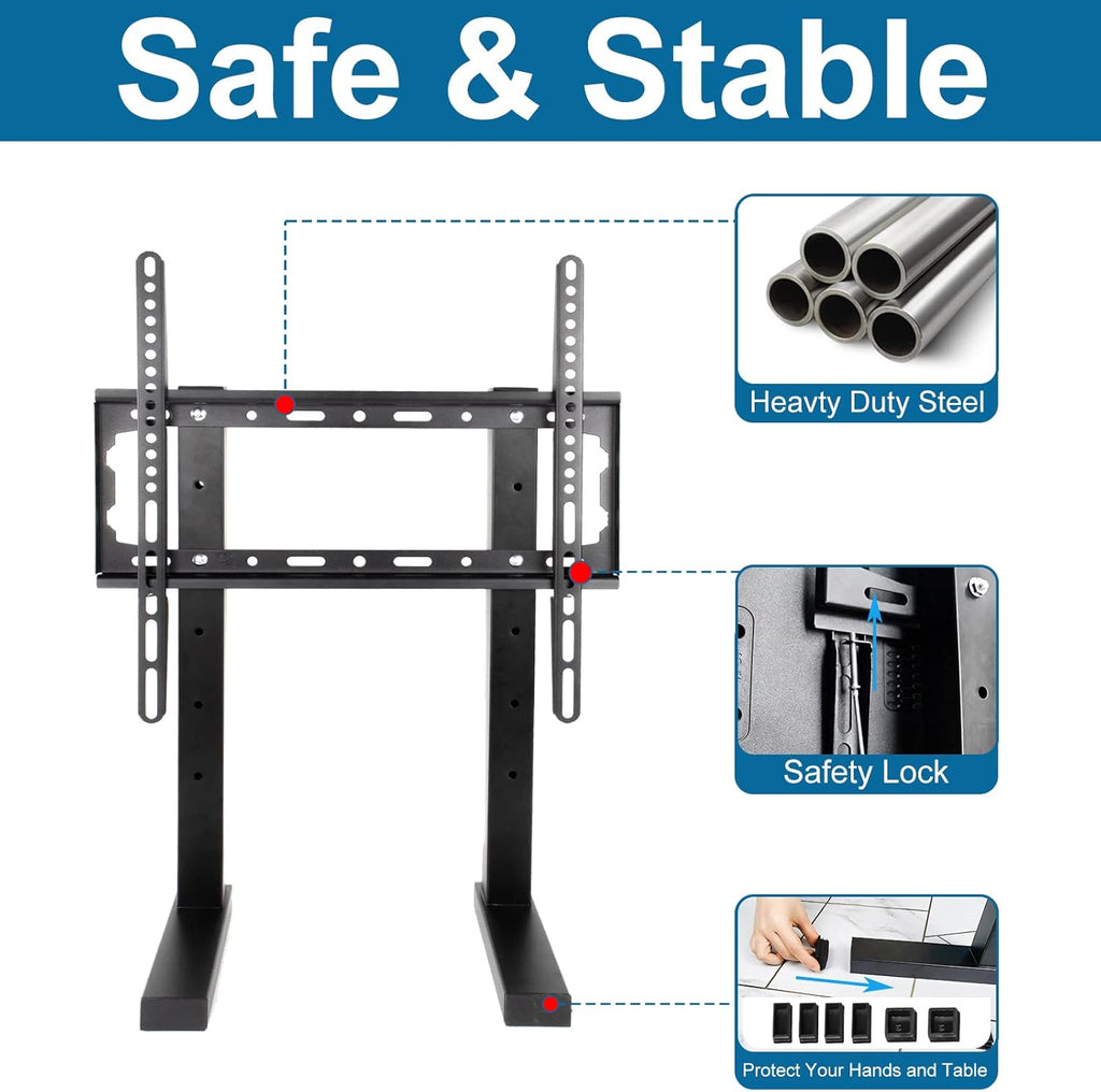 TV Stand Base Replacement with Mount Screen Top Shelf T244