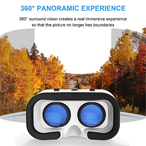 Adjustable 3D VR Glasses for Phone with Controller, Compatible 4.7-6.5 inch (Black) D665