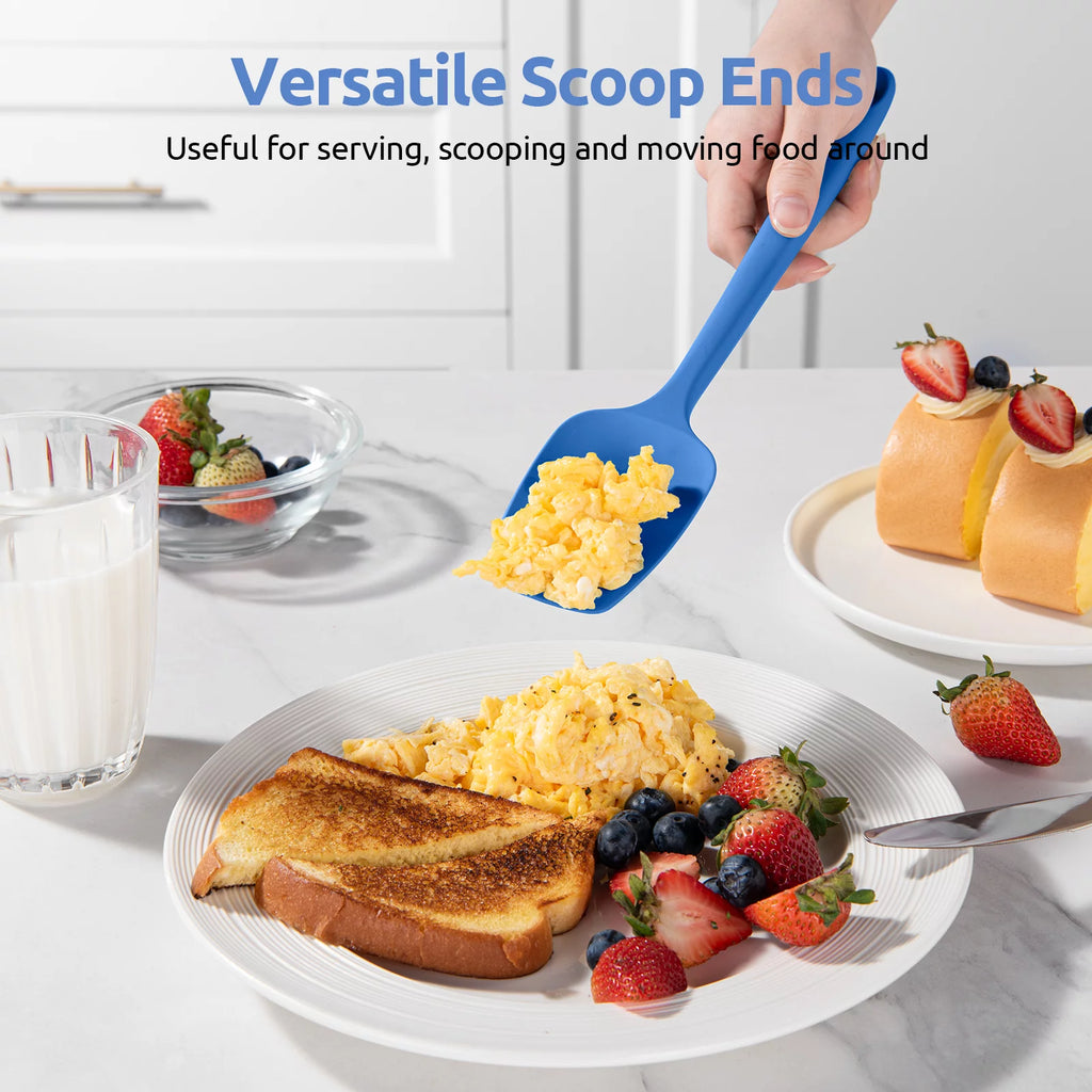 600°F High Heat Resistant Silicone Spoon Spatula Set of 3 N70408