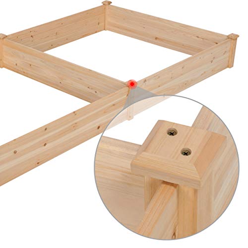 Natural Wood 8×2ft Raised Garden Bed Y5895