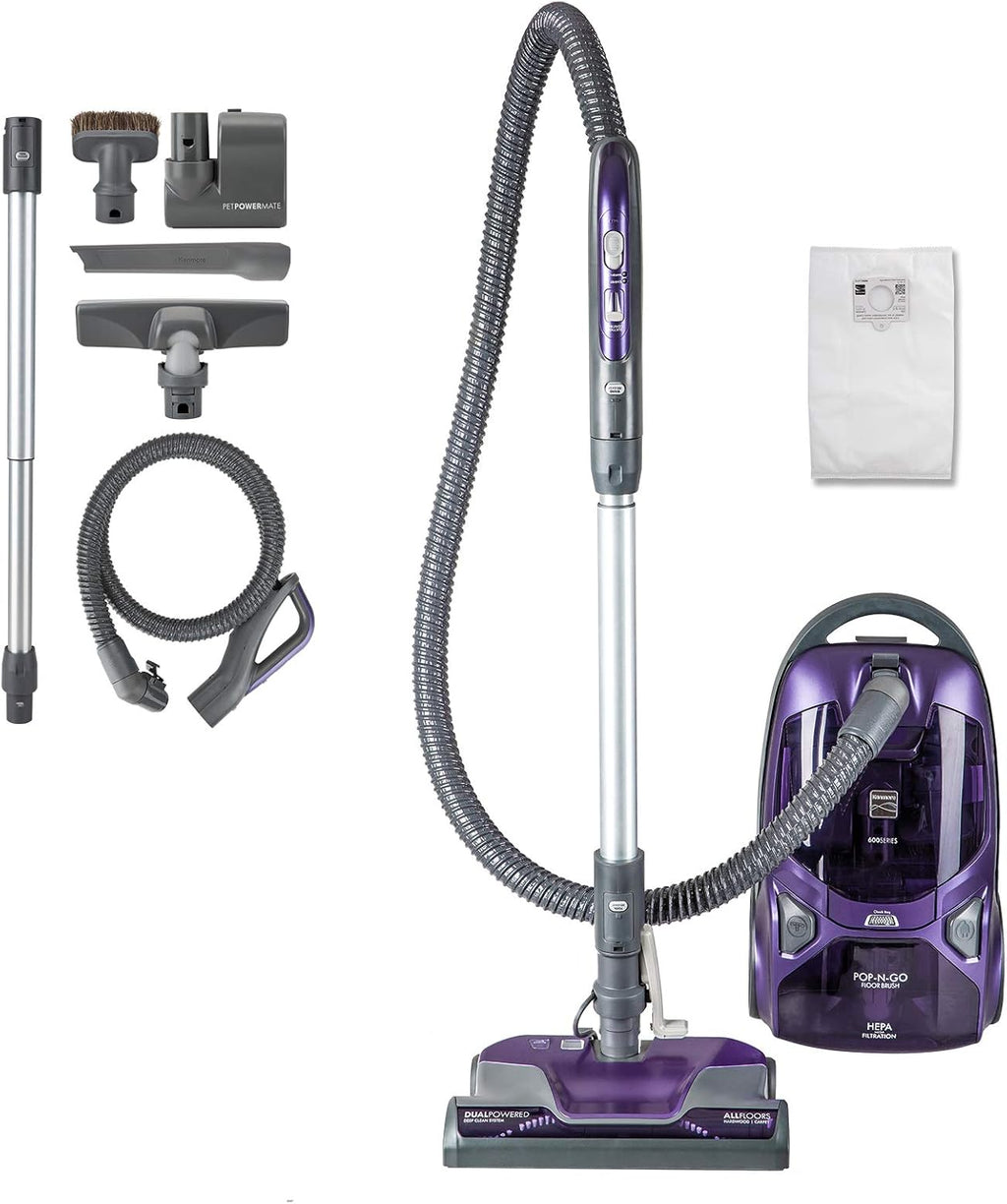 Lightweight Bagged Canister Vacuum Cleaner with HEPA T383974