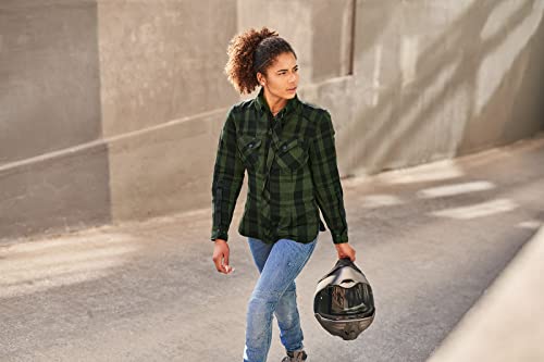 Armored Plaid Biker Flannel Jacket W100