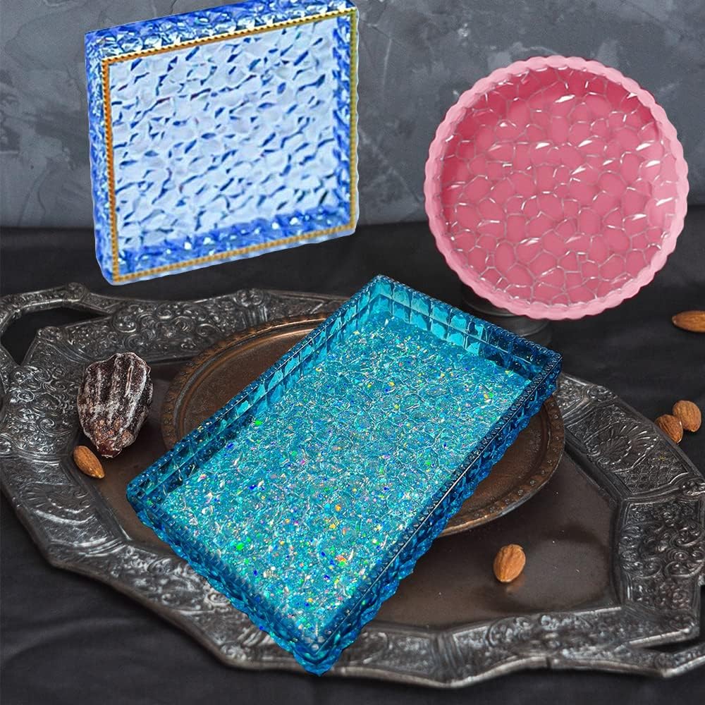 3PCS Silicone Tray Mold with Edges W319689