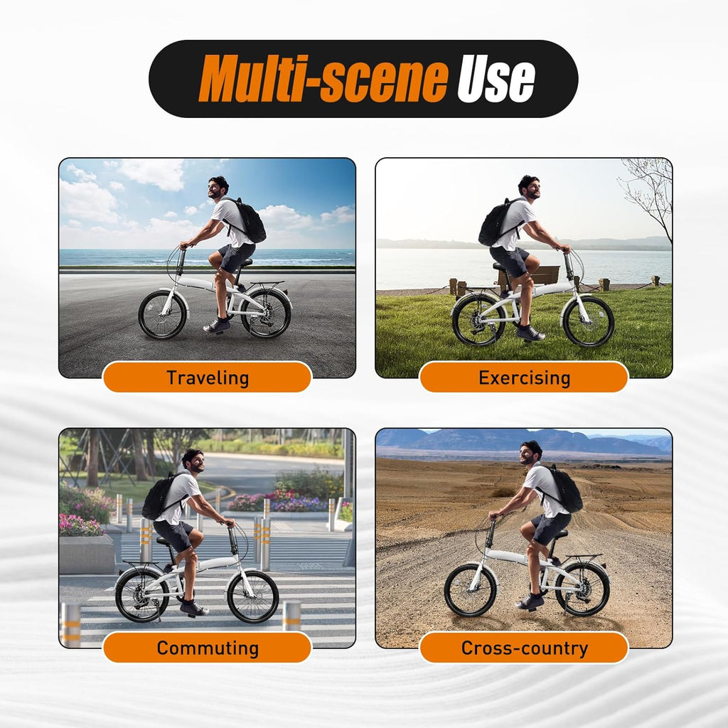 20-inch 7 Speed Folding Bicycle with Disc Brake M8973