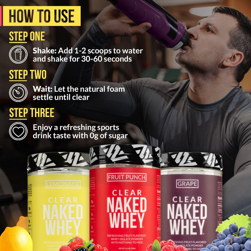 Clear Whey Protein Isolate, Fruit Punch, 28 Servings B9607