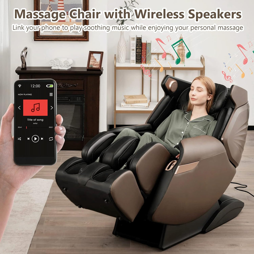 3D Electric Zero Gravity Shiatsu Massage Recliner Chair with SL Track X6535
