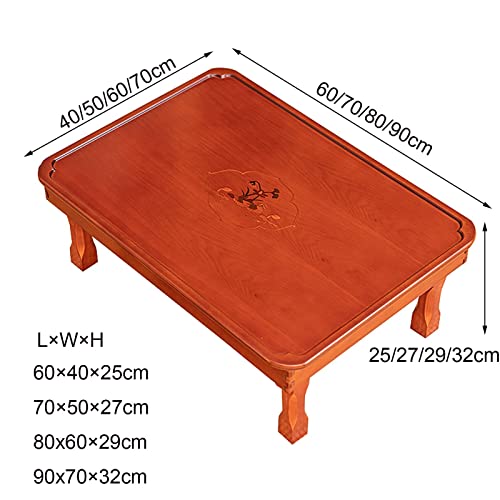 Folding Solid Wood Table (70×50×27cm) C247063