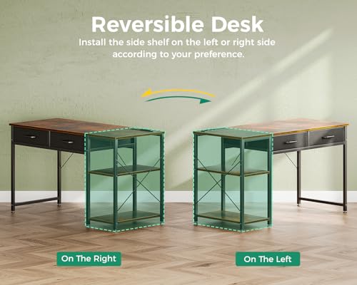 40 Inch White Small Computer Desk With Drawers & Power Outlet L185834