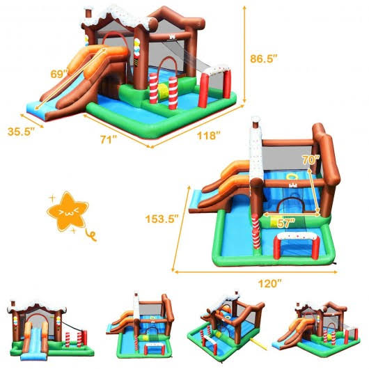 Kids Inflatable Bounce House Slide Climber Bouncer N36052